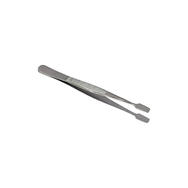 HTS 170S0 4.75" Straight Stainless Steel Stamp Tweezers