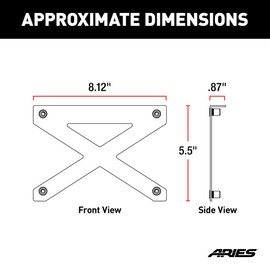 Aries 85-0000 Front License Plate Holder