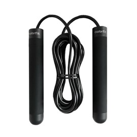 Colorfit Weighted Jump Rope for Boxing, Cardio, Crossfit Workout, 8~11ft Range Adjustable Length Steel Ropes with top silicon unsleppery Handles, Suitable for Men and Women