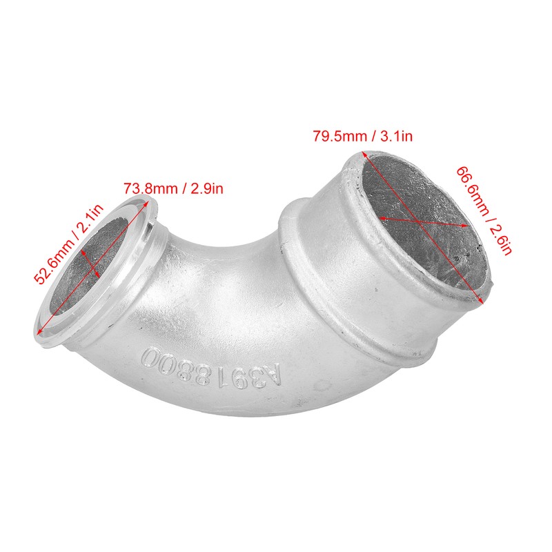 90 Degree Turbo Intake Elbow Air Transfer Pipe with Clamp