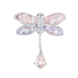 Butterfly Charm Beads Original 925 Sterling Silver Enamel Flower Charm and Crystal Zircon Animal Charms for Bracelet Beads (E)