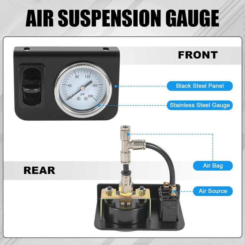 JDMSPEED in Cab Single Air Gauge Control Kit with Paddle