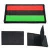 3Pcs African Afro American Flag Patch 2x3 Inch, Hook Loop