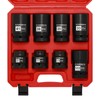 CASOMAN 8-Piece 1-Inch Drive Impact Socket Set, Metric & SAE,