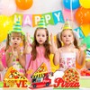Suzile 6 Pcs Pizza Party Decorations Wooden Pizza Centerpieces Pizza