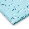 Organic Cotton Muslin Swaddle - Watercolour Whales Aquatic Blue