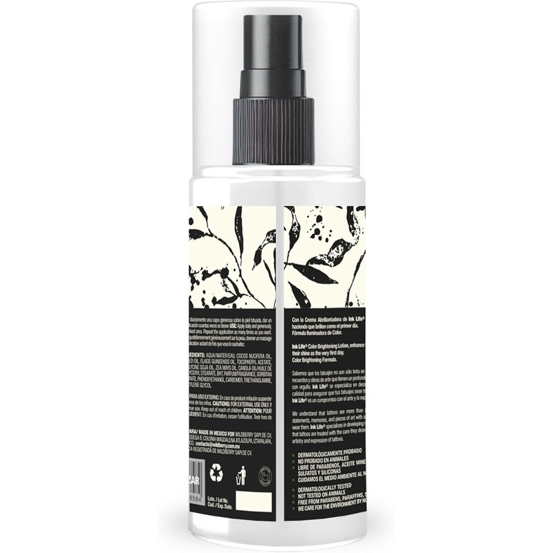 Loción Corporal Abrillantadora Hidratante para Piel Tatuada 250 ml