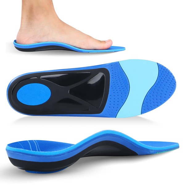 RooRuns Plantar Fasciitis Insoles, Heavy Duty Arch Support Insoles for
