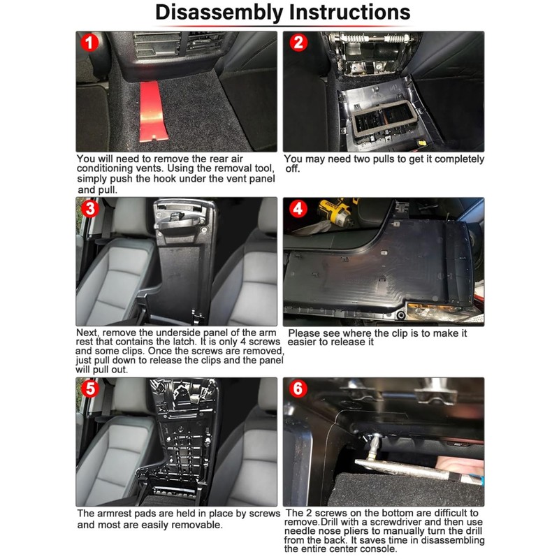 KBH Center Console Armrest Cover Replacement for Lexus IS200t IS250