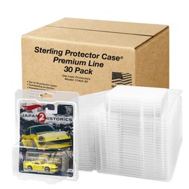 Sterling Protector Case Model 17403 Premium Line 30 Pack for Hot Wheels Premium Diecast, Fits Card Size 6.5 x 5.25 inches Durable Acid-Free Clear Storage Clamshell