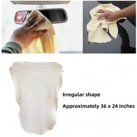 HJYDGJ Car Chamois Drying Towel 36 × 24 inch Chamois Cloth for Car Fast Drying Pad Towel Natural Shammy Towel Cleaning Cloth for Auto and Precision Instrument