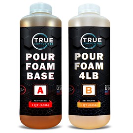TRUE COMPOSITES Liquid Urethane Pour Foam Base-2 Part Closed Cell Rigid Pour Foam-4 lb Density-Fast-Acting Formula-Boat Buoyancy, Flotation, Filling, Soundproofing & Insulation-1/2 Gallon Kit
