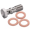 Podavelle M10x1.0 Metric Stainless Steel Double Banjo Bolt Brake Fitting