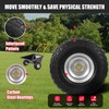 4.10/3.50-4 Flat Free Tire and Wheel, 4 Pack 10" Solid
