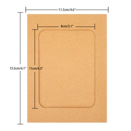 jijAcraft 20Pcs Paper Photo Frames, 4.5" x 6" Paper Picture Frame With Wooden Clips and String, DIY Creative Hanging Photo Frames Kit for Home Office Restaurant Wall Decor