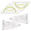 Set of 4 Parabolic Template Maths Geo Triangles Set Flexible