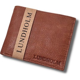 Lundholm RFID Men's Wallet Made of High-Quality Leather – High-Quality Men's Slim Wallet – Men's Wallet Iggesund, brown
