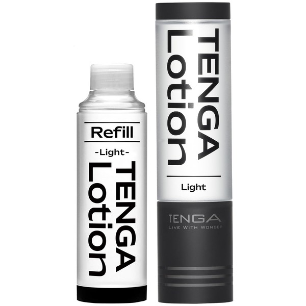 TENGA Light Lotion + Refill Light Bundle Set, 5.75 Fl