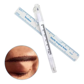 Miss Rose Microblading, Marcador Quirurgico. Regla Incluida. Plumon