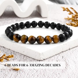 GBTBYS 60th Birthday Gifts for Men, 60 Year Old Birthday Bracelet for Men, Happy 60th Birthday Gifts for 60 Year Old Son Guy Male Him Mens Husband Boyfriend Dad Brother Uncle