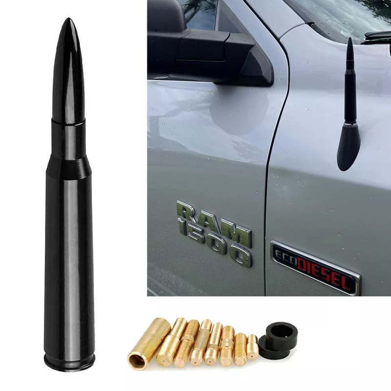 Unbranded Black 50 Cal Bullet Antenna Fits For Car Dodge