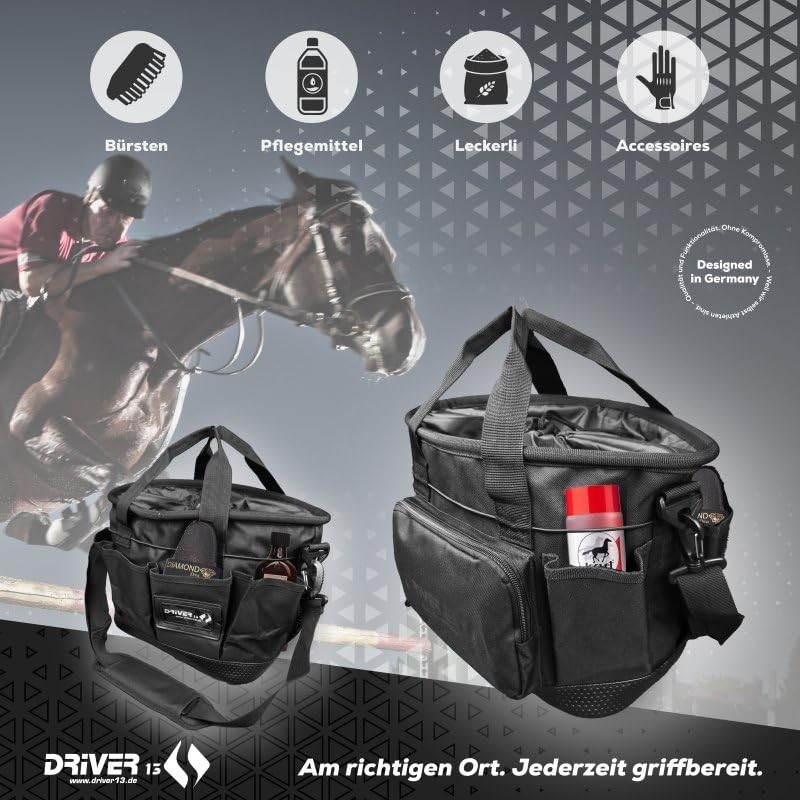 Driver13 Deluxe Grooming Bag for Horses Black