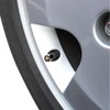 4 x Abarth Car Tyre Valve Caps with Leather Metal