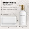 Luxury Glass Hand and Dish Soap Dispenser Set by Brighter