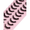 ENSHORE Russian Strip Lashes D Curl Fluffy Eyelashes Faux Mink