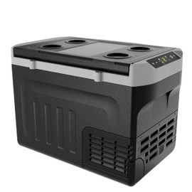 EKOJUCE 12 Volt Refrigerator, 32QT(30L) Compressor Electric Cooler, 12V fridge -4℉-68℉, Car Refrigerator 12/24V DC & 110-240V AC for Camping, Fashing, Travel, Home