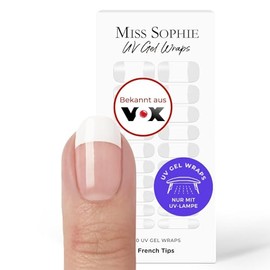 Original Miss Sophie UV Gel Nagelfolien I 20 ultra-d√ºnne Nagellack-Streifen mit Farbverlauf French Tips I UV Nagelfolien I H√§lt auf Natur- sowie lackierten, Acryl-, Gel- & Shellac-N√§geln