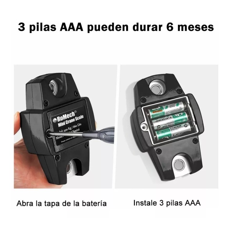 Fnbrli Báscula Industrial Lcd Digital Portátil Para Colgar 500 Kg