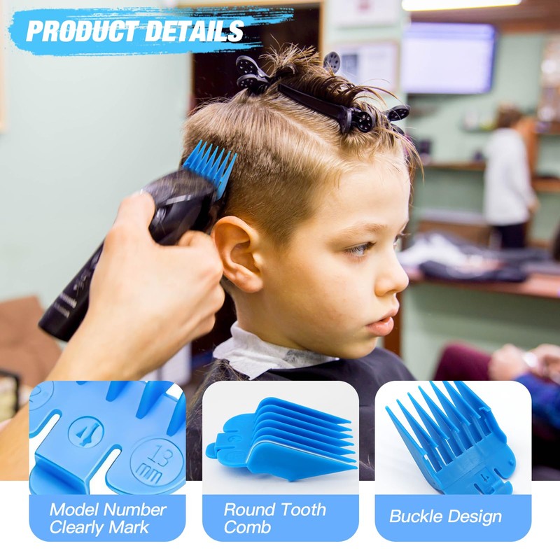 ZOCONE 10 Pcs Hair Clipper Guards Combs, 10 Sizes Guide