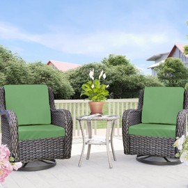 youngseahome Patio Seat Cushion Covers,Washable Slip Covers Replacement,Waterproof Outdoor Furniture Chair Cushion Pillow Seat Cover for Couch,Garden,Sofa,Olive Green,24"×24"×4"(4 Covers Only)