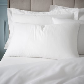 Bianca Fine Linens 180 Thread Count Egyptian Cotton Standard 50x75cm Pack of 2 Pillow cases with envelope closure White