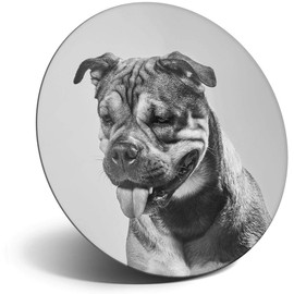 Destination Vinyl ltd Magnet for Refrigerator, Fridge BW - Cute Bull Mastiff Dog Animal for Office, Cabinet and Whiteboard, Magnetic Stickers, 39257