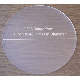 DistinctAndUnique ONE Laser Cut Frosted Acrylic Blank Round Disc: Smooth Edge Transparent Plexiglass Circle 1/4 inch (6 mm) Thick (10 inch Diameter)