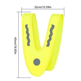 V-Shape Reflective Vest for Children, 2 Pieces, V-Shape Safety Vest, Bicycle, Lightweight Safety Vest, Children 3-6 Years, Safety Vest, Children's Signal Collar, Reflective Vest, Cycling Signal