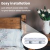 Antrader Wood Bed Rail Connecting Fittings, 5.1 Inch Zinc Round