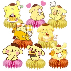 8Pcs Pompompurin Table Centerpiece, Pompompurin Birthday Party Supplies Table Decorations for Kids Party Decorations