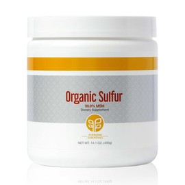 PURE Organic Sulfur Powder | 14.1 oz | Premium MSM Supplement for Joint Support, Skin Care & Hair Growth | 99.9% MSM | Vegan Joint Support Supplement & Hair Supplement, MSM Powder