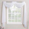 Megachest TAILORED VOILE WINDOW SCARF PELMET (snow white, 58"X197"(145cmX500cm))