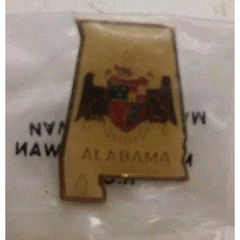 American Legion Alabama Eagle Shield Enamel Lapel Pin Single Clutch Back