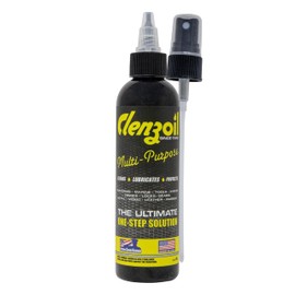Clenzoil Multi-Purpose CLP Lubricant - 3-in-1 Oil - for Garage Door, Bike Chain, Guns & More - Bicycle & Motorcycle Use - Dropper & Spray Bottle - 4 oz