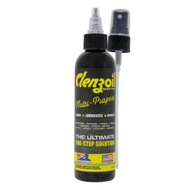 Clenzoil Multi-Purpose CLP Lubricant - 3-in-1 Oil - for Garage Door, Bike Chain, Guns & More - Bicycle & Motorcycle Use - Dropper & Spray Bottle - 4 oz