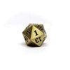 Metal D20 Single Dice - Legendary Metal Design with Signature