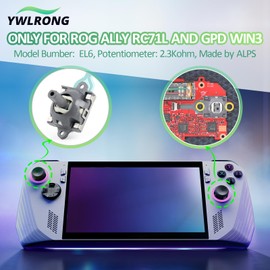 Joysticks for Asus ROG Ally RC71L Handheld Console Joystick Replacement for GPD win3 Windows 10 Handheld Laptop Thumb Sticks Joystick Replace Accessories with Repair Tools(1PCS)
