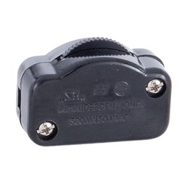 B&P Lamp® Black Hi-Low Inline Brightness Control Switch for 18/2 SPT-1 Lamp Cord Not a Full Range dimmer.