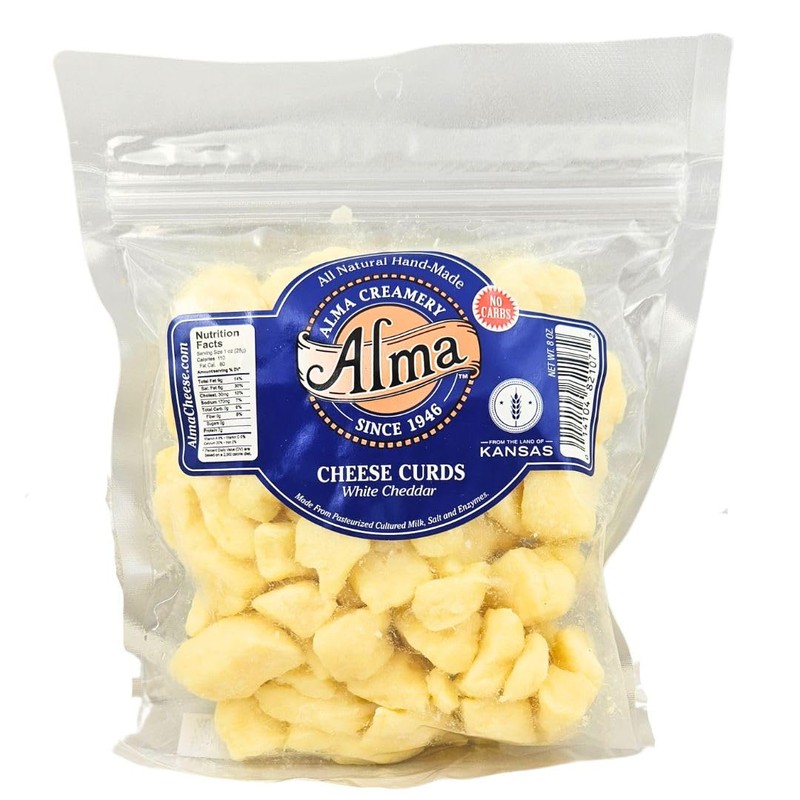 Alma Cheese Curds - Variety Pack of 5 (Cheddar, White