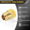 uxcell Brass Pipe Fitting, 5/8 SAE Male x 1/2 SAE